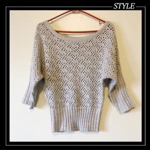 Lacey grey sweater